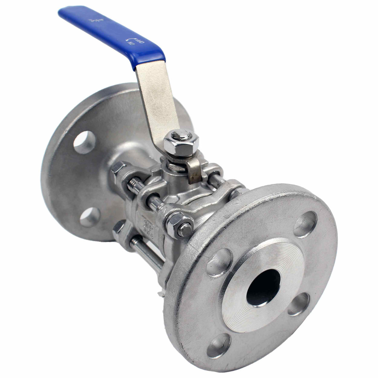 Válvula de bola de acero inoxidable Elephant BV.F.Fp.T.316.180 580 psi, SS316, paso completo, conexión bridada, con manija