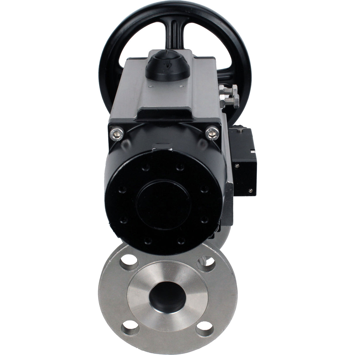 Ball valves Elephant BV3232P(3pc)-FP-F-ISO-H DN65-80 16 bar, three-piece full bore flanged, stainless steel SS304, seal - PTFE, with pneumatic actuator PA-DA-105-1 double acting, with pneumatic distributor 4M310-08 220V