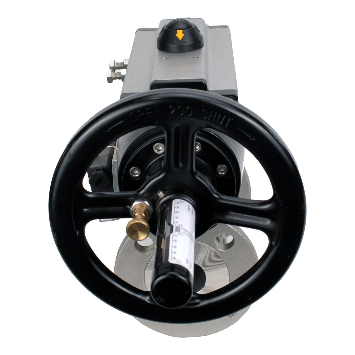 Ball valves Elephant BV3232P(3pc)-FP-F-ISO-H DN65-80 16 bar, three-piece full bore flanged, stainless steel SS304, seal - PTFE, with pneumatic actuator PA-DA-105-1 double acting, with pneumatic distributor 4M310-08 220V