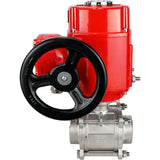 Válvula de bola de acero inoxidable Elephant BVPP 316.200-ISO PSI914 SS316 paso completo, para soldar, material del cuerpo - acero inoxidable, actuador eléctrico de cuarto de vuelta Elephant QT-W (M) EX 380 V