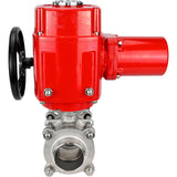 Válvula de bola de acero inoxidable Elephant BVPP 316.200-ISO PSI914 SS316 paso completo, para soldar, material del cuerpo - acero inoxidable, actuador eléctrico de cuarto de vuelta Elephant QT-W (M) EX 380 V