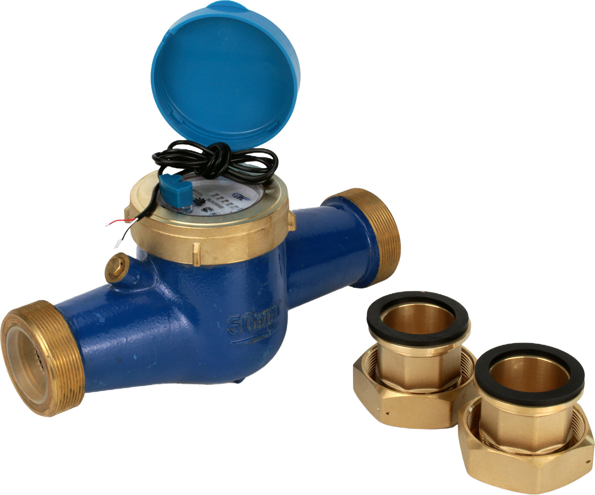 Compteur d'eau Elephant MKU2i universel, à turbine, avec sortie impulsionnelle, multi-jet, en fonte, fileté
