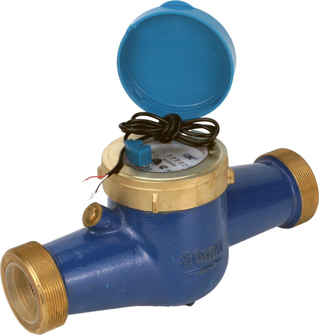 Compteur d'eau Elephant MKU2i universel, à turbine, avec sortie impulsionnelle, multi-jet, en fonte, fileté