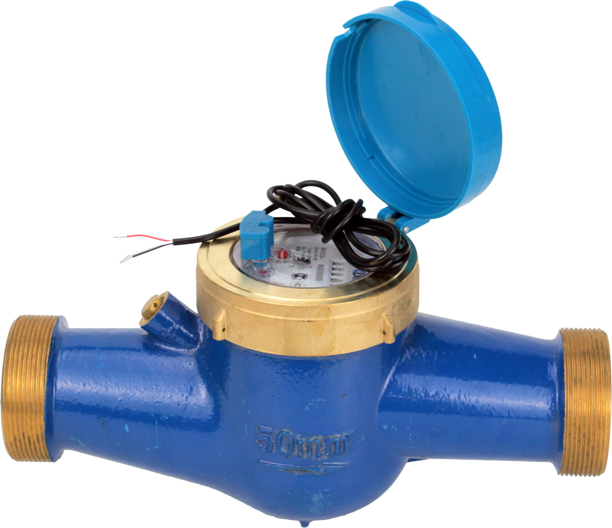 Compteur d'eau Elephant MKU2i universel, à turbine, avec sortie impulsionnelle, multi-jet, en fonte, fileté