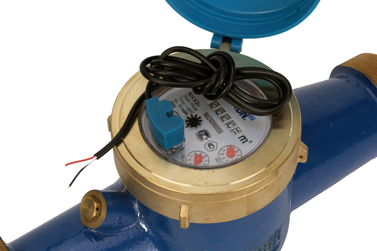 Compteur d'eau Elephant MKU2i universel, à turbine, avec sortie impulsionnelle, multi-jet, en fonte, fileté