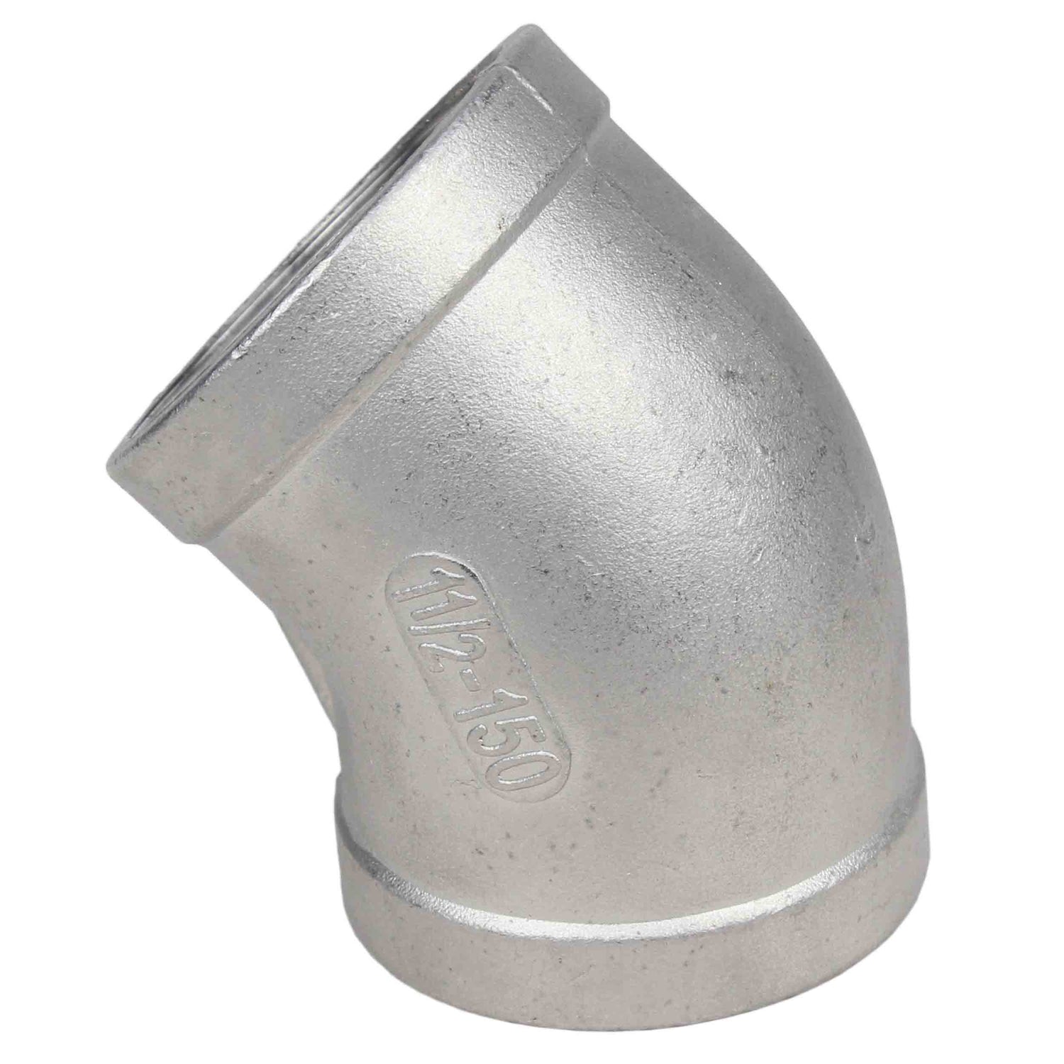 Dérivation (demi-dérivation) Elephant PN16 angle 45°, corps - acier inoxydable 304, raccordement - filetage femelle / femelle