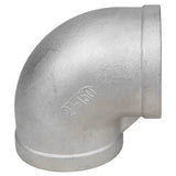 Coudes (angles) en acier Elephant PN16 angle 90°, corps - acier inoxydable 304, raccordement - filetage femelle / femelle