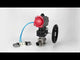 Vannes à boisseau sphérique Elephant BV3131P(3pc)-FP-W-ISO-H LONG à passage intégral, corps - acier inoxydable 304, à souder, avec actionneur pneumatique PA-DA, distributeur pneumatique 4V320-10 220V et réducteur MON