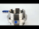 Vanne papillon d'eau Elephant WBV3131E-2W-TH, matériau du corps - acier inoxydable de qualité alimentaire 304, matériau du disque - acier inoxydable AISI 304, joint - EPDM, fileté, avec poignée