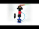 Vanne papillon d'eau Elephant WBV1631E-2W-Fb-H, matériau du corps - fonte QT450, matériau du disque - acier inoxydable AISI 304, joint - EPDM, actionneur pneumatique PA-DA double action, 4V320-10 220V, BKV APL-410N EX, volant MON