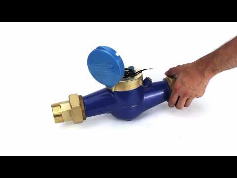 Compteur d'eau Elephant MKU2i universel, à turbine, avec sortie impulsionnelle, multi-jet, en fonte, fileté