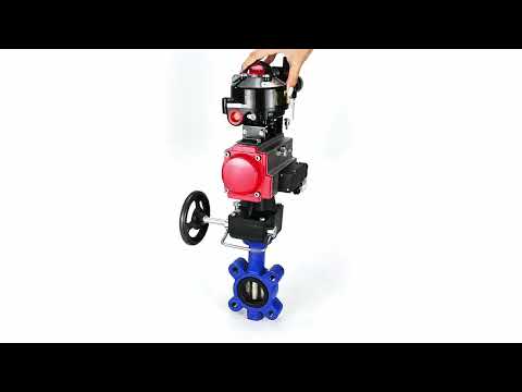 Vanne papillon d'eau Elephant WBV1616N-2W-Fb-H, matériau du corps - fonte QT450, matériau du disque - fonte QT450, joint - NBR, actionneur pneumatique PA-DA double action, 4M310-08 24V, BKV APL-510N EX, volant MON, BPV AFC2000