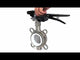 Water butterfly valve Elephant 316L-316L-PTFE body material - stainless steel AISI 316L, disk material - stainless steel AISI 316L, seal - PTFE with handle, with two LS-103 250V limit switches and a bracket for mounting the limit switches
