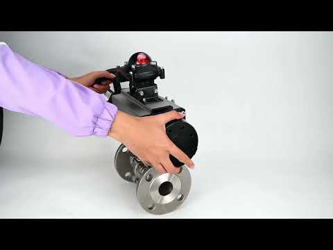 Ball valves Elephant BV3232P(3pc)-FP-F-ISO-H DN65-100 25/40 bar flanged with ISO flange, body - 316 stainless steel, full bore, seal - PTFE, with pneumatic drive PA-DA-105-1, LSU APL-210N