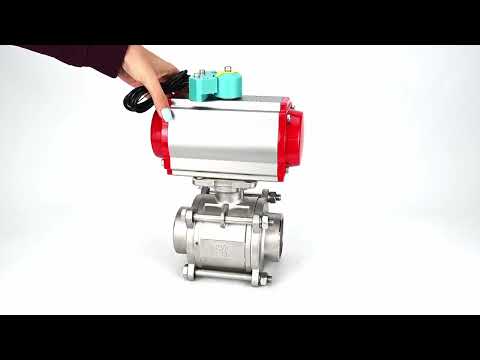Ball valves Elephant BV3232P(3pc)-FP-W-ISO-H WDVF DN15-32 63 bar full bore, body - 316 stainless steel, seal - PTFE, for welding, with pneumatic drive PA-DA and ALS200D magnetic switch