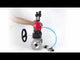 Ball valves Elephant BV3232P(3pc)-FP-F-ISO-H,  body material - Stainless steel AISI 316, seal - PTFE / PTFE / Teflon, with pneumatic actuator double action PA-DA, 4V320-10 220V, handwheel MON, ATU AFC2000