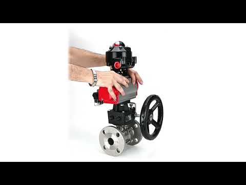Ball valves Elephant BV3232P(3pc)-FP-F-ISO-H flanged, full bore, three-piece, stainless steel body. steel SS316, seal - PTFE, with pneumatic drive Elephant PA-DA 052-130 pneumatic distributor 4M310-08 24V gearbox MON LSU APL-510N-EX