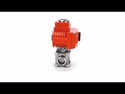 Vannes à boisseau sphérique Elephant BV3232P(3pc)-FP-W-ISO-H à passage intégral, soudées, corps - acier inoxydable SS316, joint - PTFE, avec entraînement électrique 1/4 de tour QT-N-003EM-O1-24VDC-U1 24V HARK