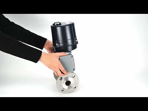 Ball valves Elephant BV3131P(3pc)-FP-F-ISO-H full bore, three-piece, flanged, body - stainless steel SS304, seal - PTFE, with electric quarter turn actuator Elephant QTSA-N-EM-O0-220VAC