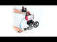 Ball valves Elephant BV3232P(2pc)-FP-T-ISO-H,  body material - Stainless steel AISI 316, seal - PTFE / PTFE / Teflon, with pneumatic actuator double action PA-DA, 4V320-10 220V, handwheel MON, ATU AFC2000