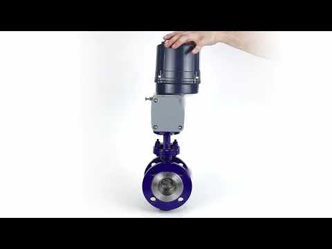 Butterfly valves with triple eccentricity Elephant WBV3EX-3431M-1W-F-ISO flanged, body - carbon steel WCB, disc - stainless steel 304, seal - METAL, with electric quarter turn actuator Elephant QTSA-N-EM-O0-220VAC