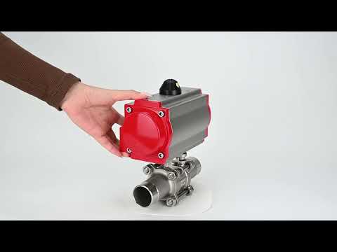 Vannes à boisseau sphérique Elephant BV3131P(3pc)-FP-W-ISO-H LONG DN10-150 passage intégral, corps - acier inoxydable 304, à souder, avec actionneur pneumatique Elephant PA-SA