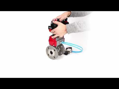 Ball valves Elephant BV3232P(2pc)-FP-F-ISO-H DN15-150 flanged, full bore, two-piece, stainless steel body. steel SS316, seal - PTFE, with pneumatic actuator Elephant PA-SA 052-210 pneumatic distributor 4V320-10 ATU AFC2000 APL-510N-EX