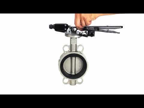 Water butterfly valve Elephant 316L-316L-VITON body material - stainless steel AISI 316L, disk material - stainless steel AISI 316L, seal - Viton with handle, with two LS-103 250V limit switches and a bracket for mounting the limit switches