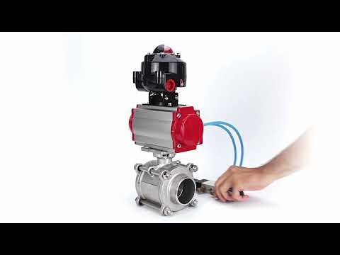 Ball valves Elephant BV3232P(3pc)-FP-W-ISO-H WDVF DN15-32 63 bar full bore, body - 316 stainless steel, seal - PTFE, for welding, with PA-DA pneumatic actuator, pneumatic distributor 4V320-10 220V, LSU APL-510N EX