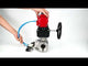 Ball valves Elephant BV3232P(4pc)-SP-3WL-T-ISO-H,  body material - Stainless steel AISI 316, seal - PTFE / PTFE / Teflon, with pneumatic actuator double action PA-DA, 4V320-10 220V, handwheel MON