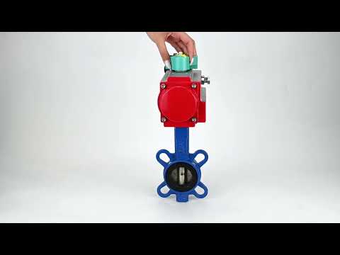 Water Butterfly Valve Elephant WBV1413E-2W-Fb-H DN40-300 16 bar body - GGG50 cast iron, disc - GGG40 cast iron, seal - EPDM, with pneumatic drive PA-DA-XXX and ALS200D magnetic switch