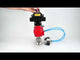 Robinets à boisseau sphérique Elephant BV3232P(2pc)-FP-T-ISO-H 16 bar, raccord à passage intégral, acier inoxydable SS316, joint - PTFE, avec actionneur pneumatique double effet PA-DA, avec distributeur pneumatique 4V320-10 220V, avec BKV APL -410N EX