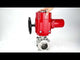 Válvula de bola de acero inoxidable Elephant BVPP 316.200-ISO PSI914 SS316 paso completo, para soldar, material del cuerpo - acero inoxidable, actuador eléctrico de cuarto de vuelta Elephant QT-W (M) EX 380 V