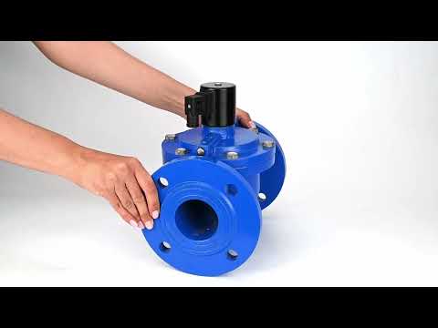 Electroválvula eléctrica de dos vías de acción indirecta normalmente cerrada Elephant VSF-602V-PU-NC VITON 24В, material del cuerpo: hierro fundido, junta: Viton