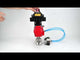 Ball valves Elephant BV3232P(2pc)-FP-T-ISO-H 16 bar, full bore coupling, stainless steel SS316, seal - PTFE, with pneumatic actuator PA-SA with return springs, with pneumatic distributor 4V320-10 220V, with LSU APL-410N EX
