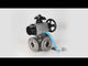 Ball valves Elephant BV3232P(4pc)-FP-3WL-F-ISO-H DN100 16 bar full bore, flanged, body - stainless steel SS316, ISO flange F10/F12, square 19x19, with double pneumatic actuator PA-DA-105-1 action, pneumatic distributor 4V320-8 220V and LSU APL-410N EX