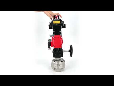 Válvula de bola de acero inoxidable Elephant BVсFP.316.200 PSI232, paso completo, brida compacta, actuador neumático Elephant DA de doble efecto, control manual HDM, distribuidor neumático 4M310-08 220 V, bloque de interruptores de límite APL-410N EX