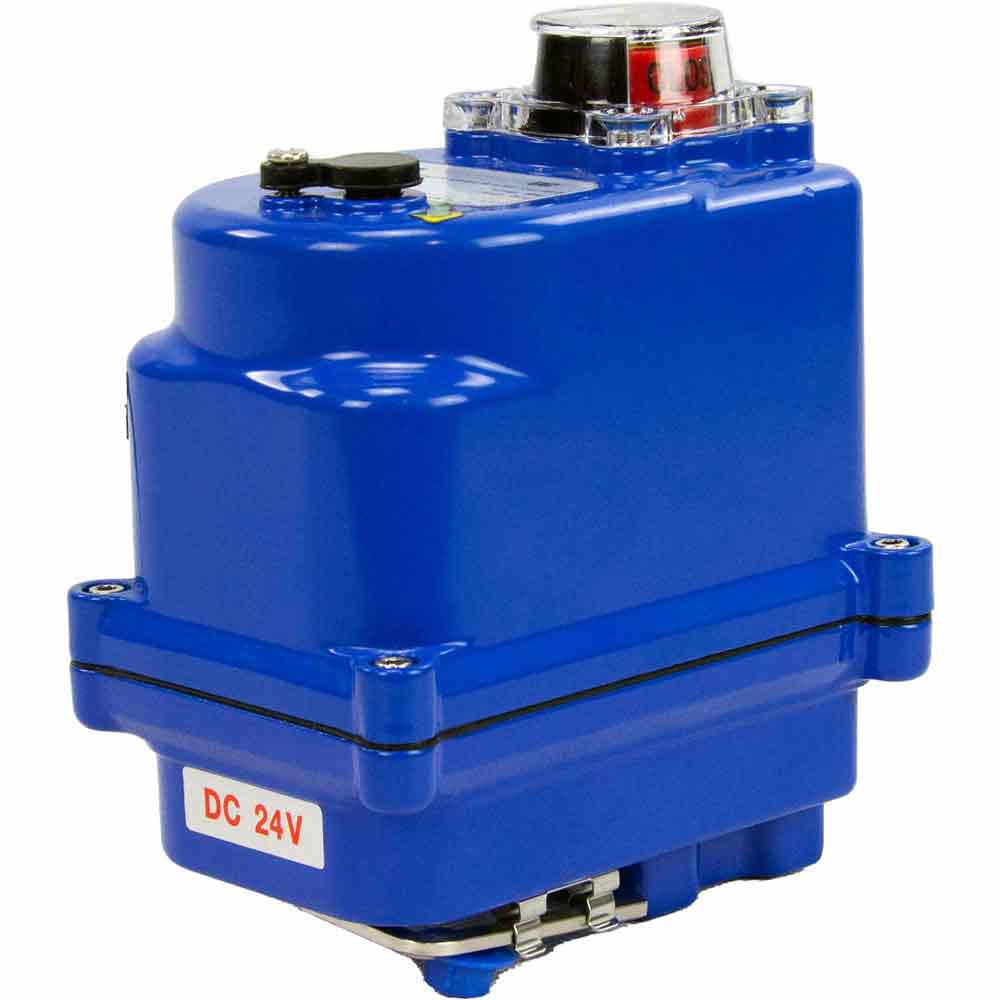 Actuador eléctrico de cuarto de vuelta Elefante 003 azul 24 V