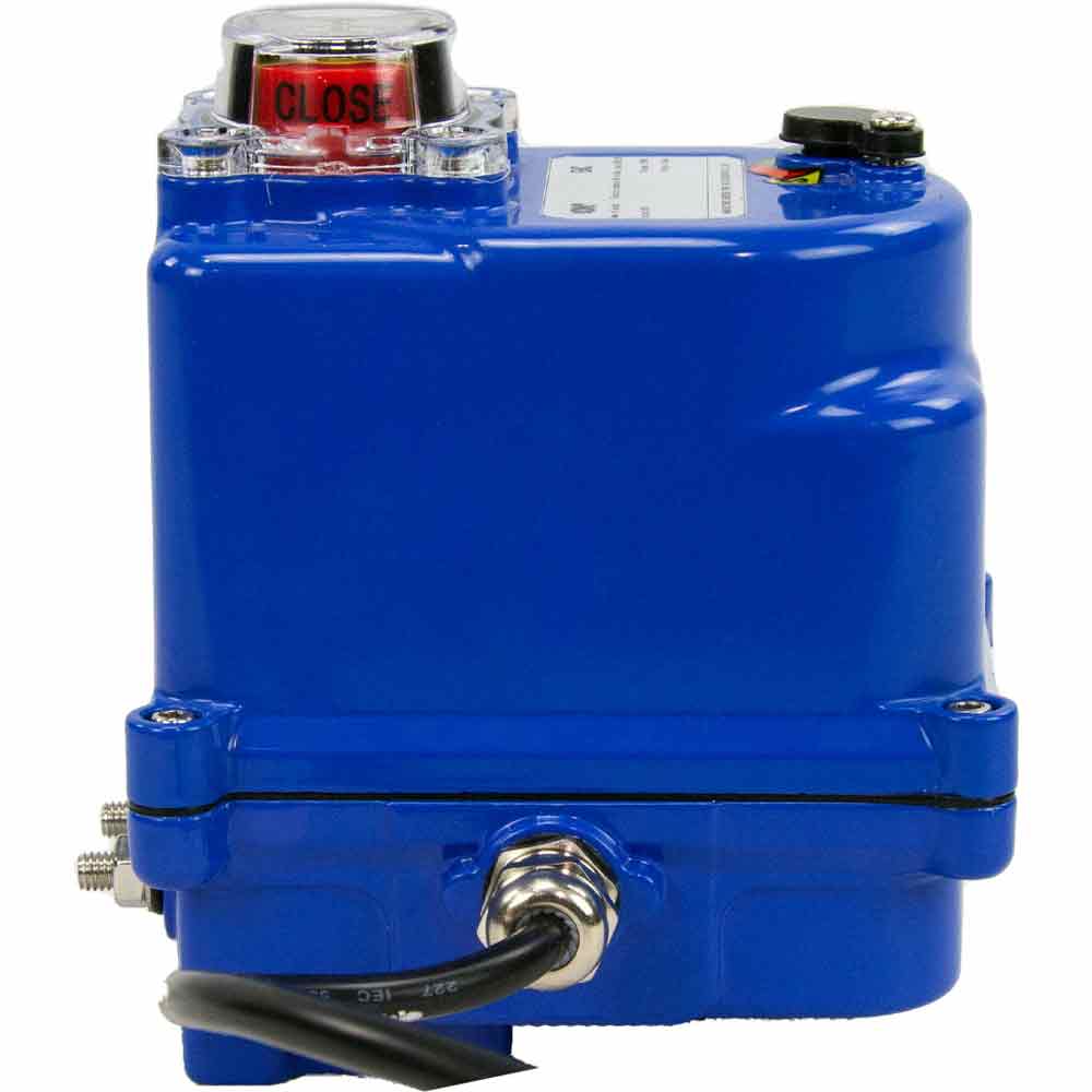 Actuador eléctrico de cuarto de vuelta Elefante 003 azul 24 V