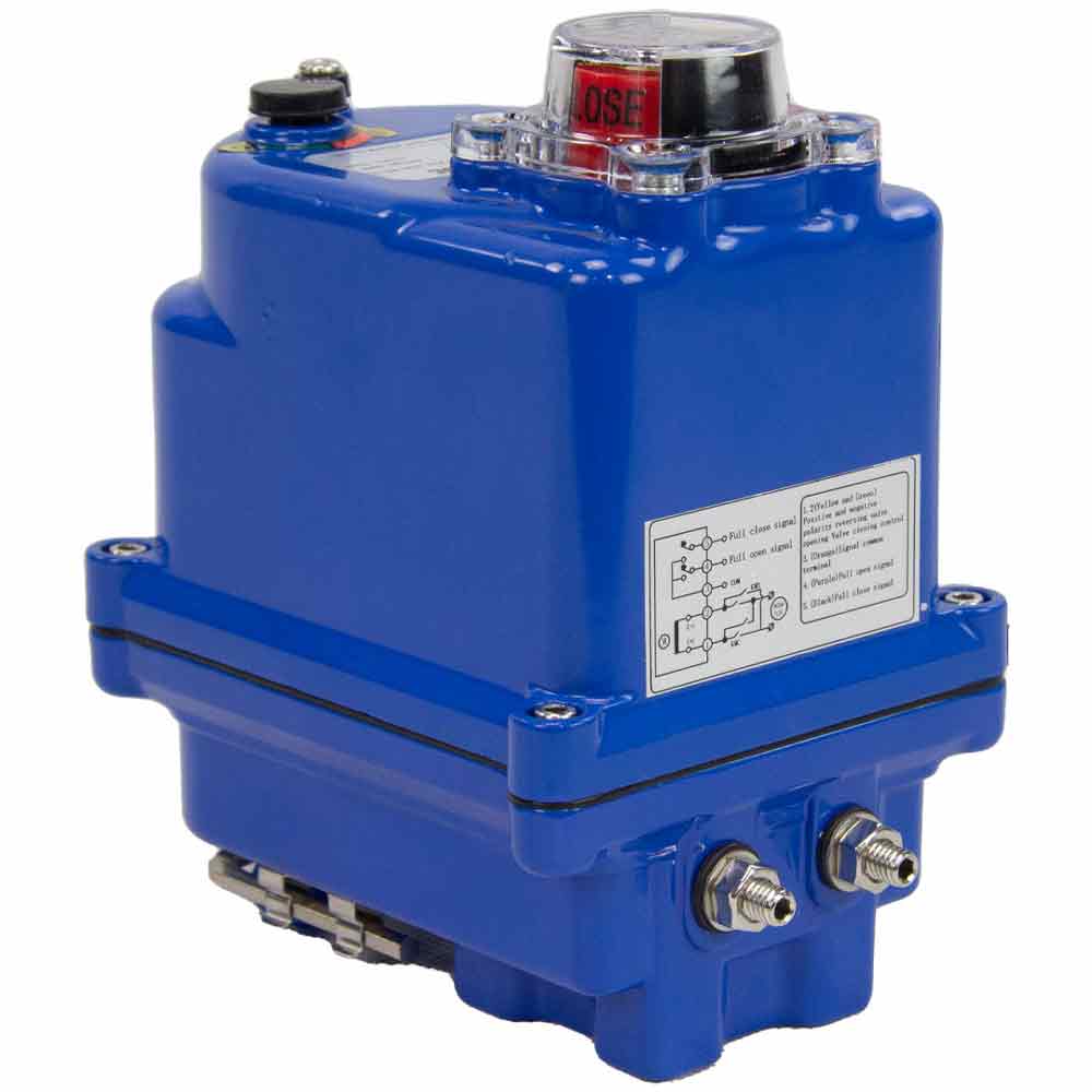 Actuador eléctrico de cuarto de vuelta Elefante 003 azul 24 V