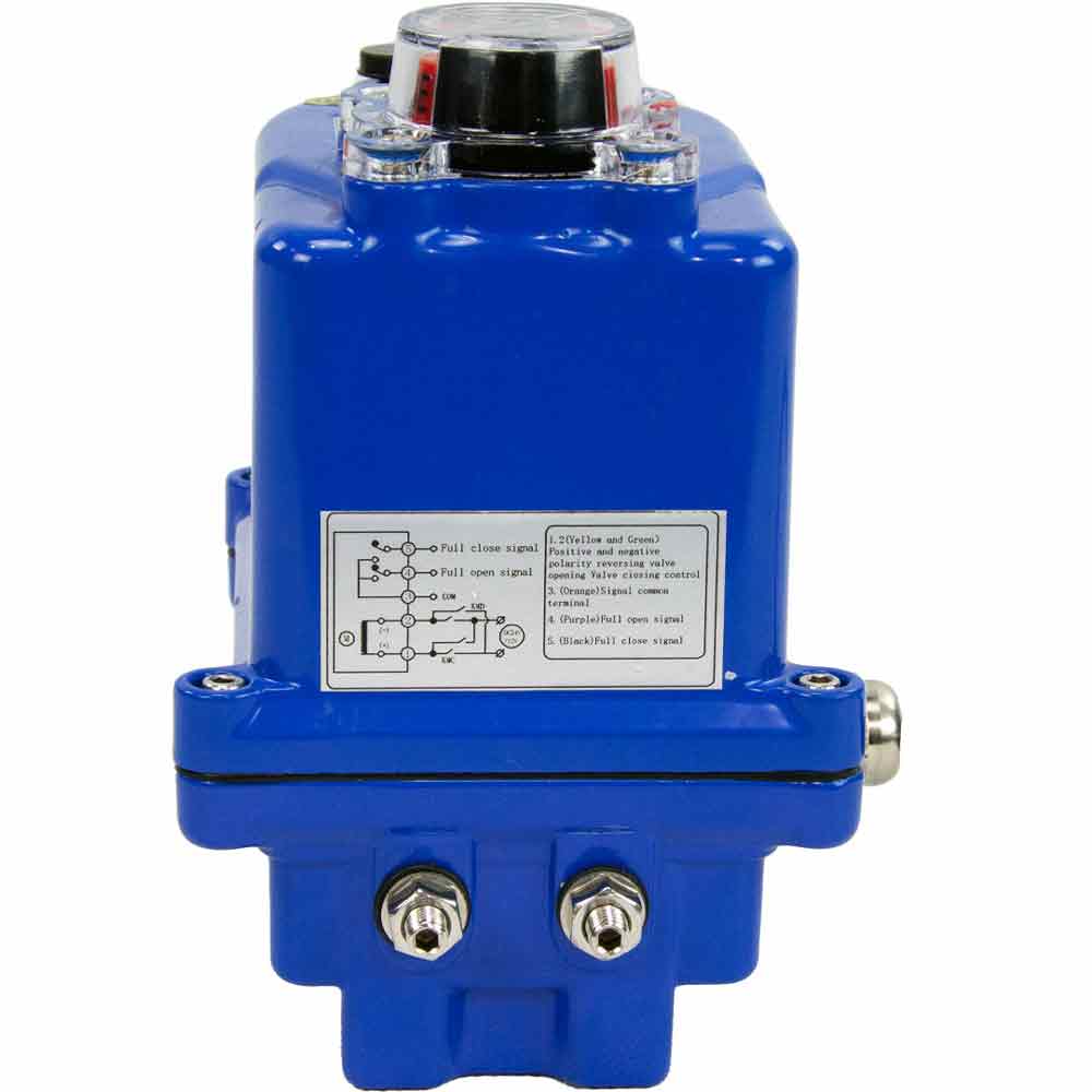 Actuador eléctrico de cuarto de vuelta Elefante 003 azul 24 V