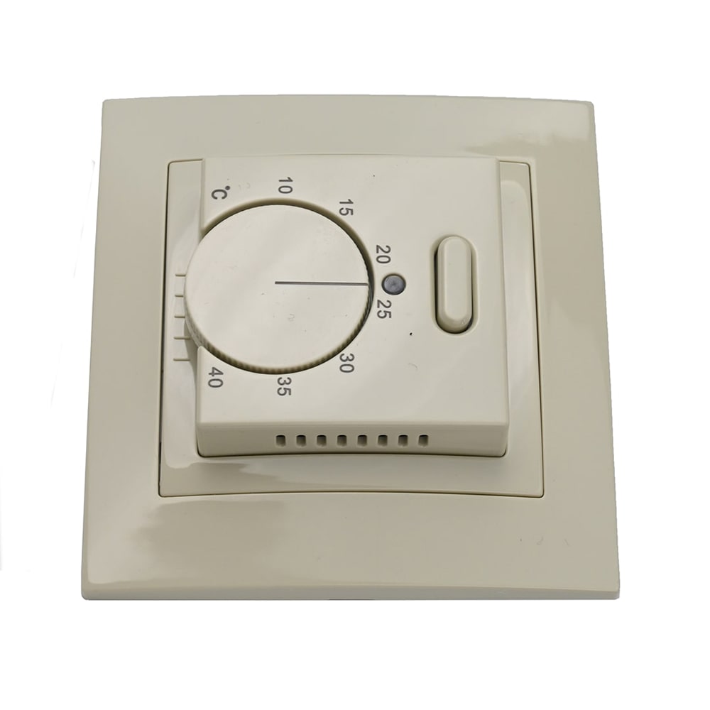 Termorregulador de calefacción por suelo radiante Elephant T03SM, material del cuerpo: plástico, color: beige, control manual