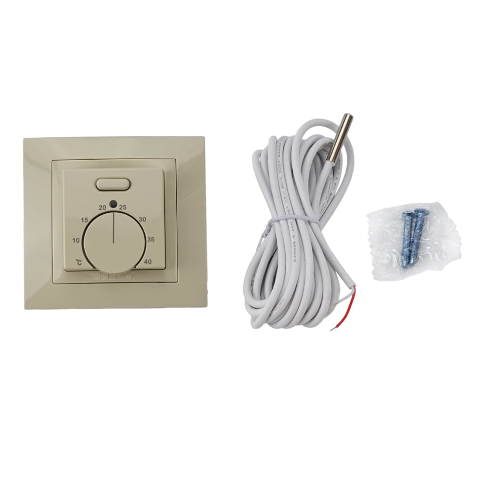 Termorregulador de calefacción por suelo radiante Elephant T03SM, material del cuerpo: plástico, color: beige, control manual