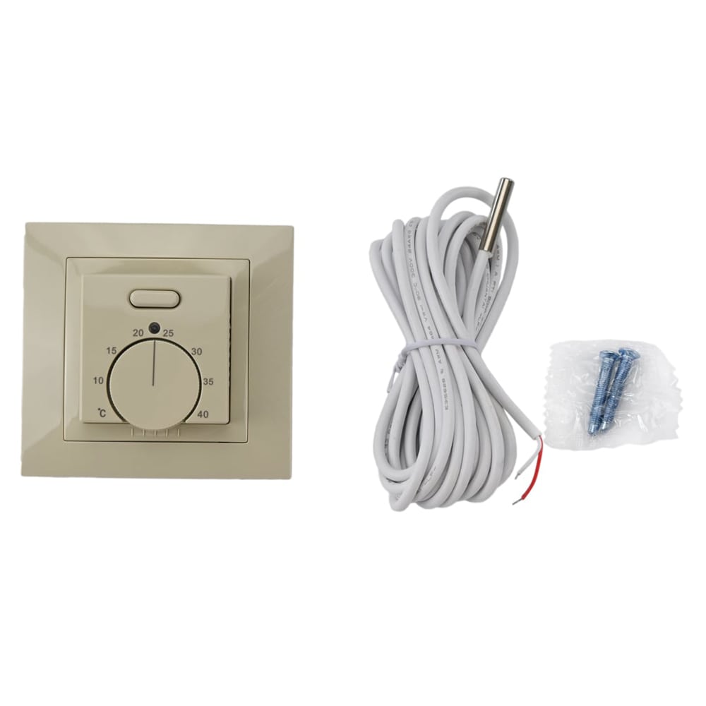 Termorregulador de calefacción por suelo radiante Elephant T03SM, material del cuerpo: plástico, color: beige, control manual