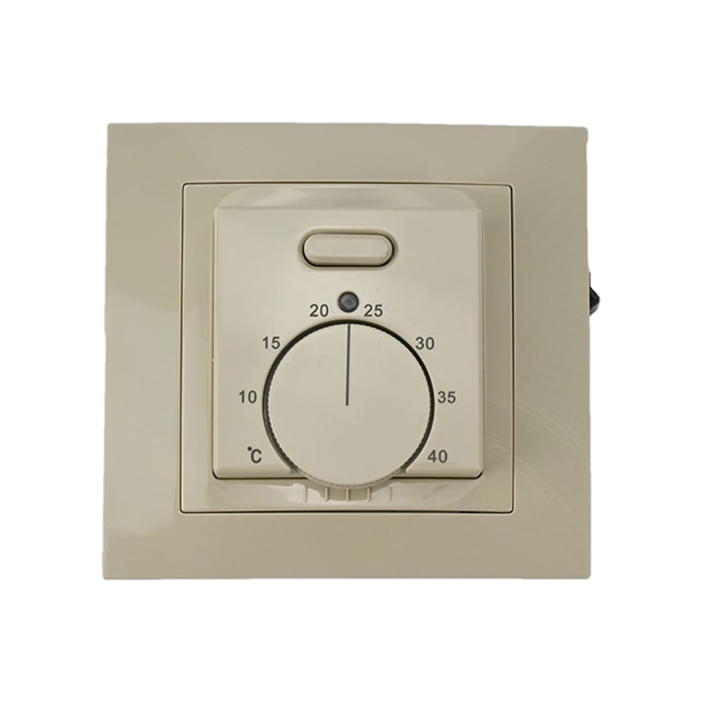 Termorregulador de calefacción por suelo radiante Elephant T03SM, material del cuerpo: plástico, color: beige, control manual
