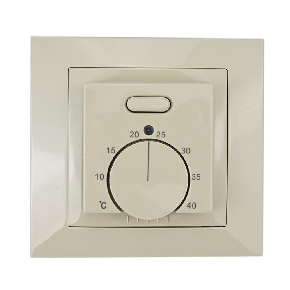Termorregulador de calefacción por suelo radiante Elephant T03SM, material del cuerpo: plástico, color: beige, control manual