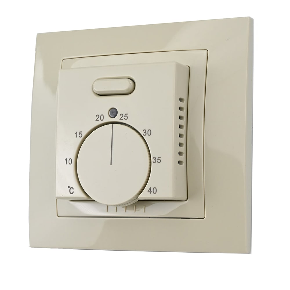 Termorregulador de calefacción por suelo radiante Elephant T03SM, material del cuerpo: plástico, color: beige, control manual