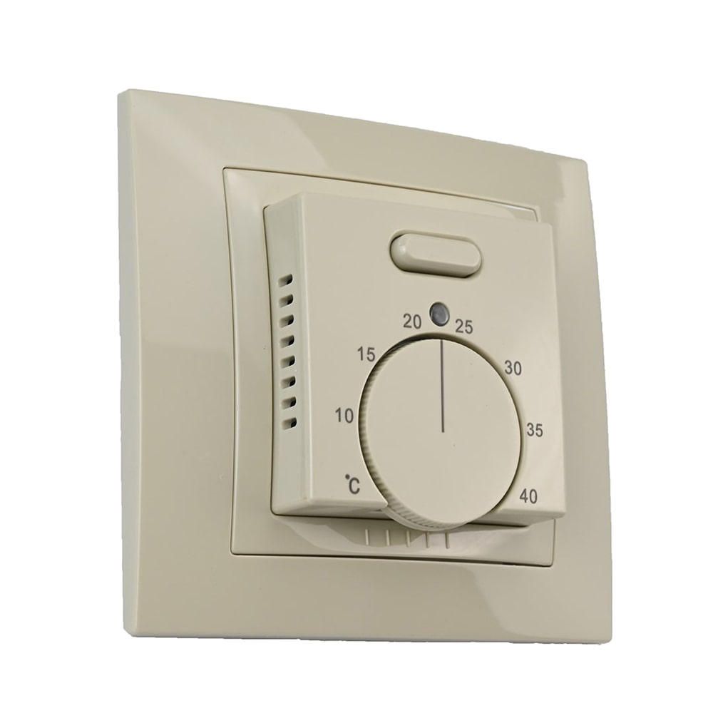 Termorregulador de calefacción por suelo radiante Elephant T03SM, material del cuerpo: plástico, color: beige, control manual