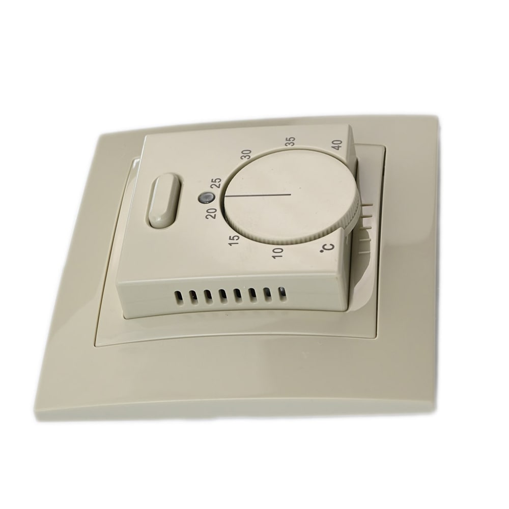 Termorregulador de calefacción por suelo radiante Elephant T03SM, material del cuerpo: plástico, color: beige, control manual