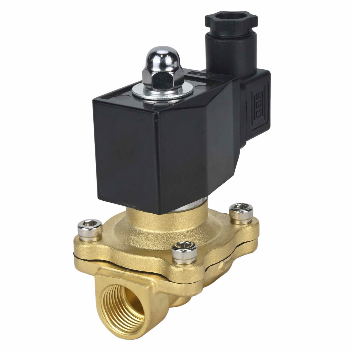 Electroválvula eléctrica de acción directa, de dos vías, normalmente abierta, Elephant VS2W-300E-NO EPDM 24V, material del cuerpo: latón, junta: EPDM